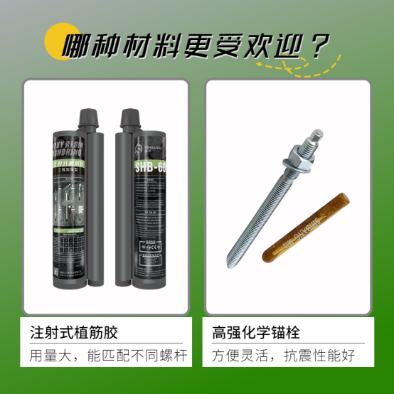 植筋膠和化學錨栓，哪個更受歡迎？